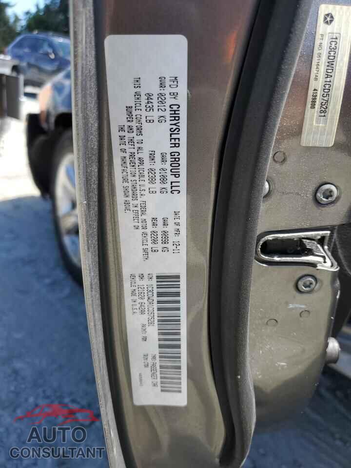 DODGE CALIBER 2012 - 1C3CDWDA1CD575281