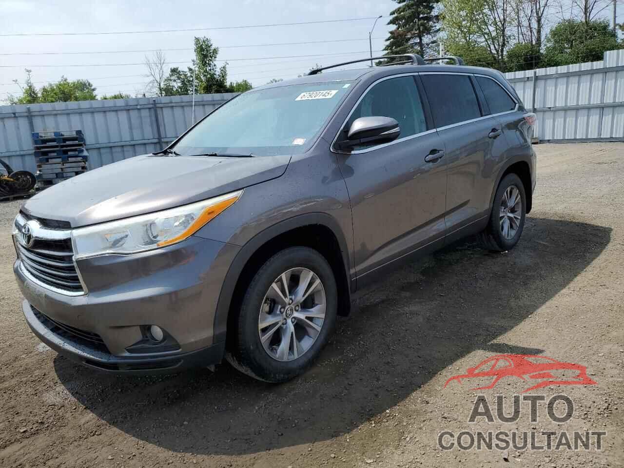 TOYOTA HIGHLANDER 2016 - 5TDBKRFH6GS315235
