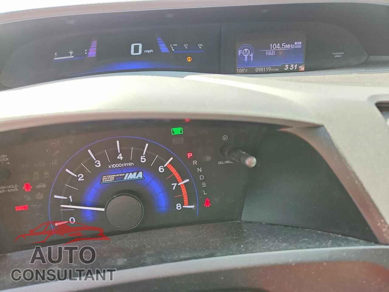 HONDA CIVIC 2012 - JHMFB4F22CS000836