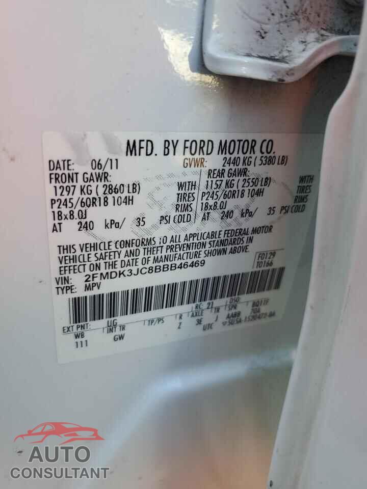 FORD EDGE 2011 - 2FMDK3JC8BBB46469