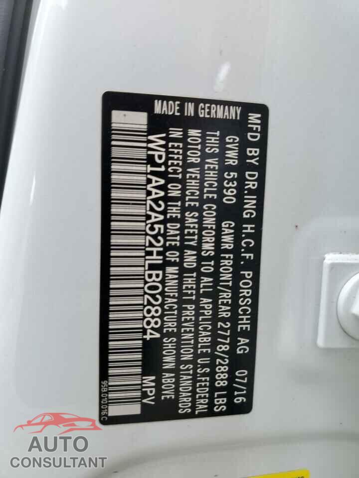 PORSCHE MACAN 2017 - WP1AA2A52HLB02884