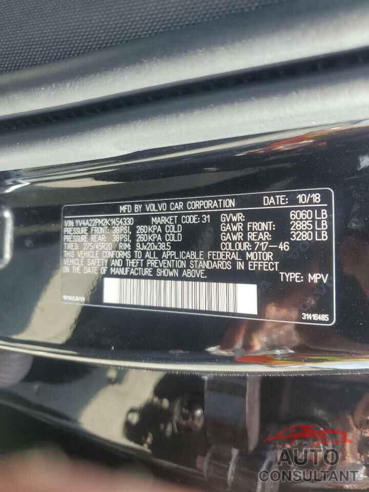 VOLVO XC90 2019 - YV4A22PM2K1454330