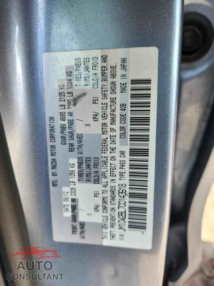 MAZDA 5 2012 - JM1CW2BL7C0143918