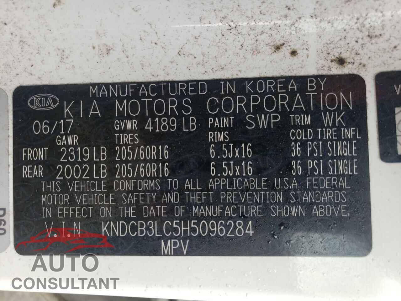 KIA NIRO 2017 - KNDCB3LC5H5096284