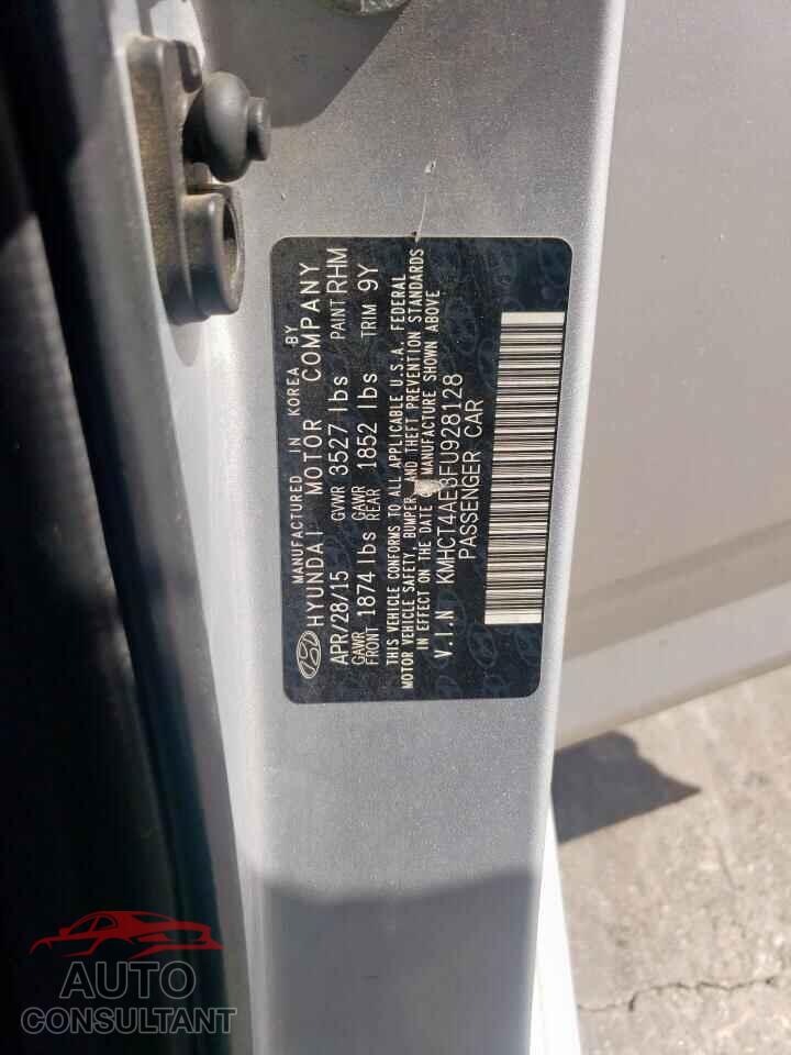 HYUNDAI ACCENT 2015 - KMHCT4AE3FU928128