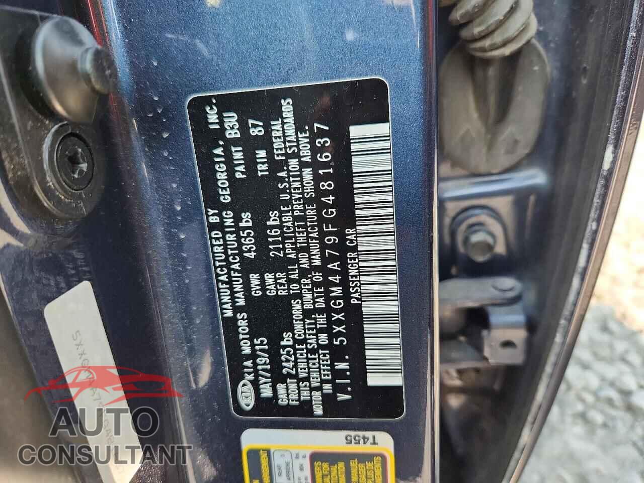 KIA OPTIMA 2015 - 5XXGM4A79FG481637