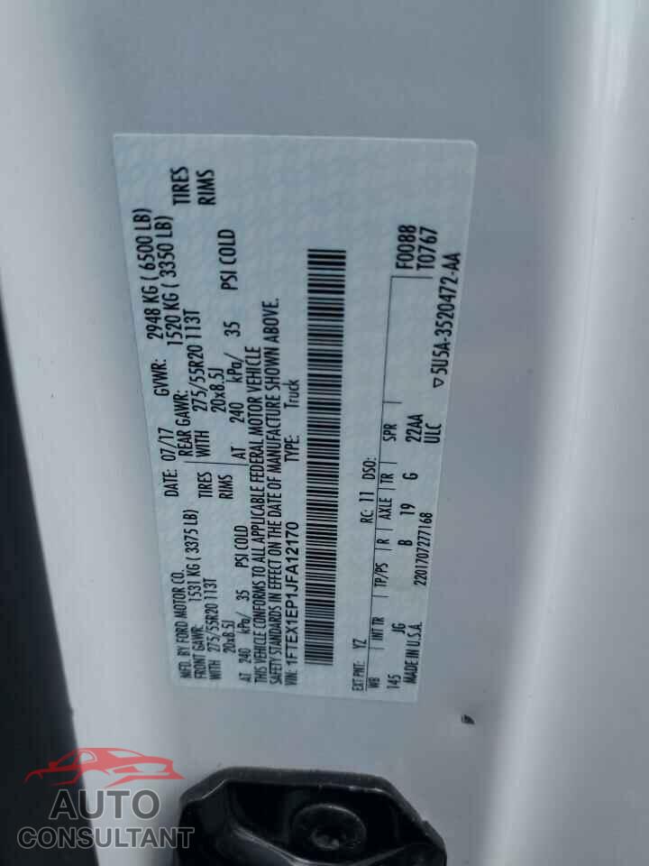 FORD F-150 2018 - 1FTEX1EP1JFA12170