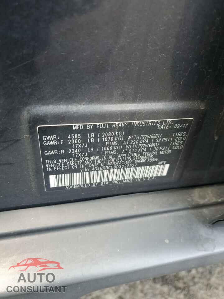 SUBARU OUTBACK 2013 - 4S4BRBCC8D3232927