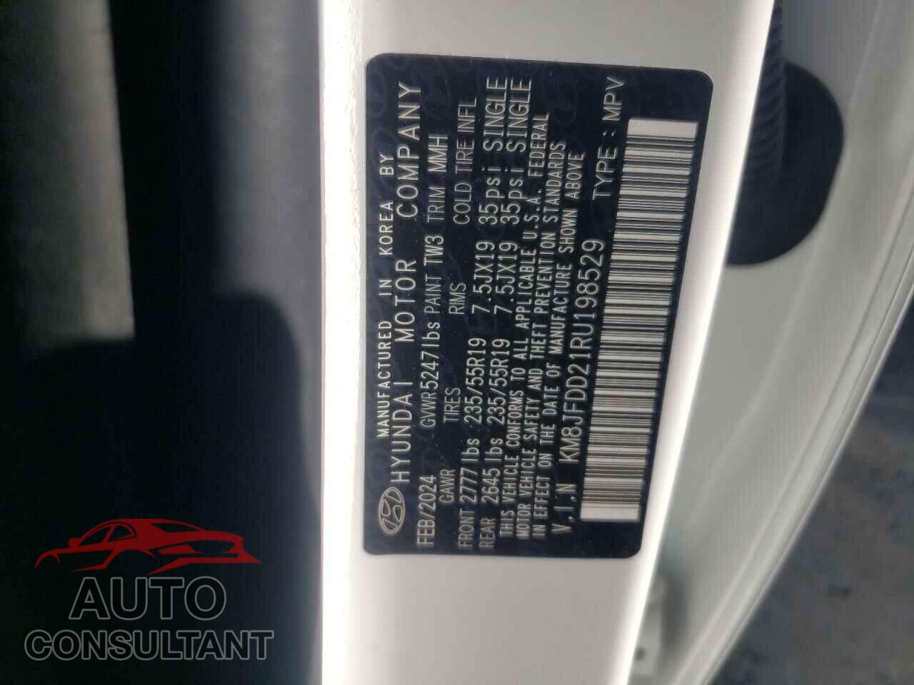 HYUNDAI TUCSON 2024 - KM8JFDD21RU198529