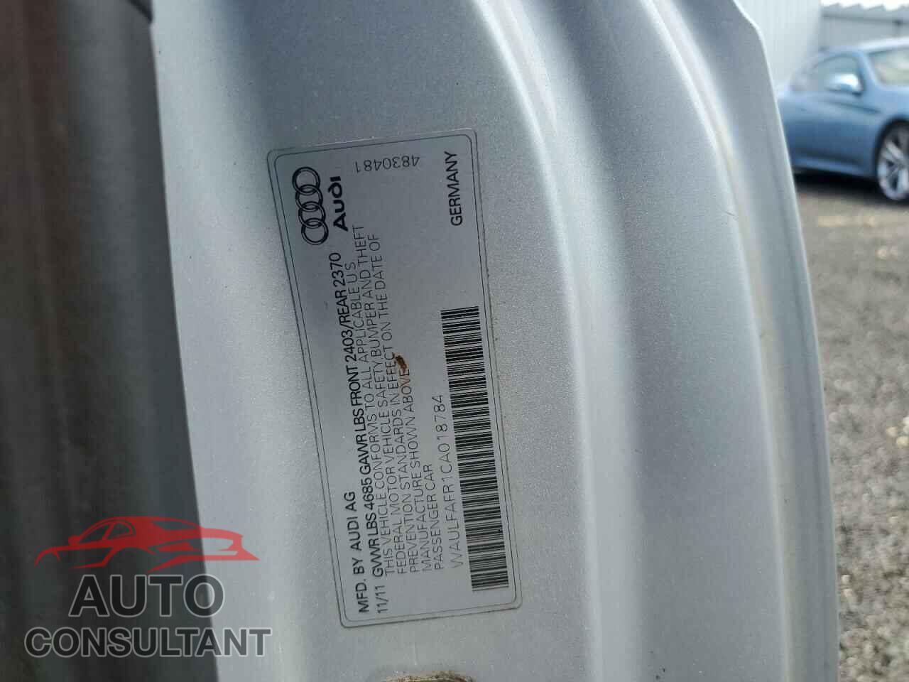 AUDI A5 2012 - WAULFAFR1CA018784