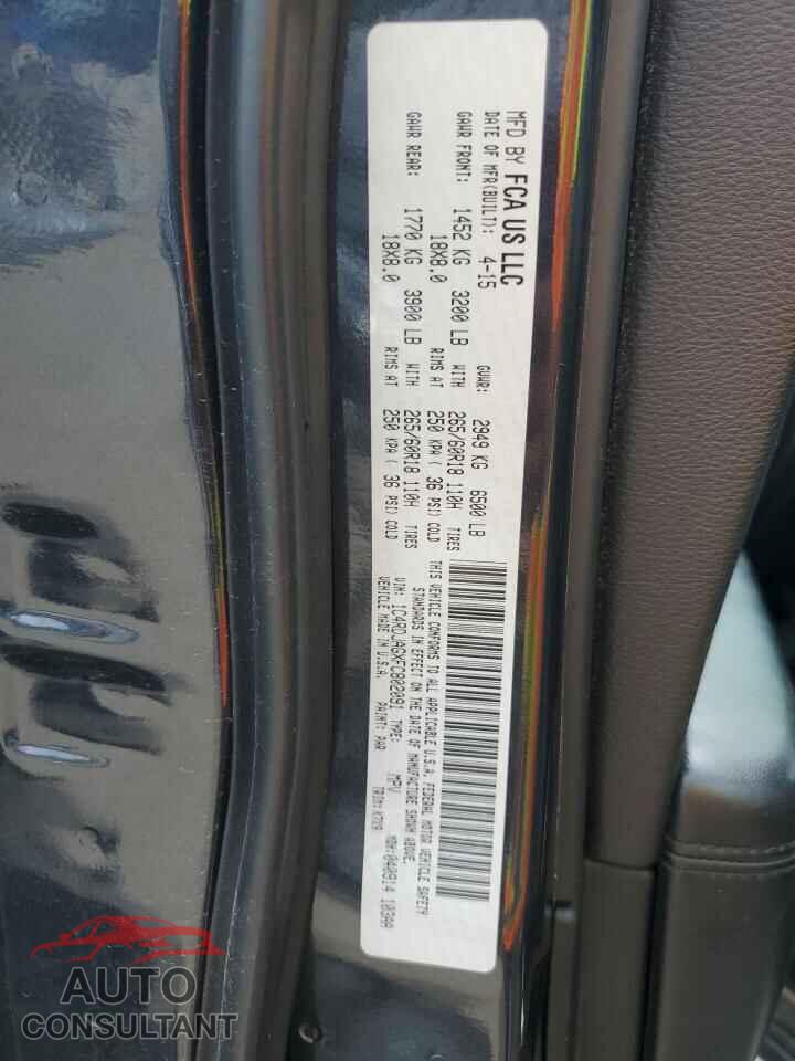 DODGE DURANGO 2015 - 1C4RDJAGXFC802091