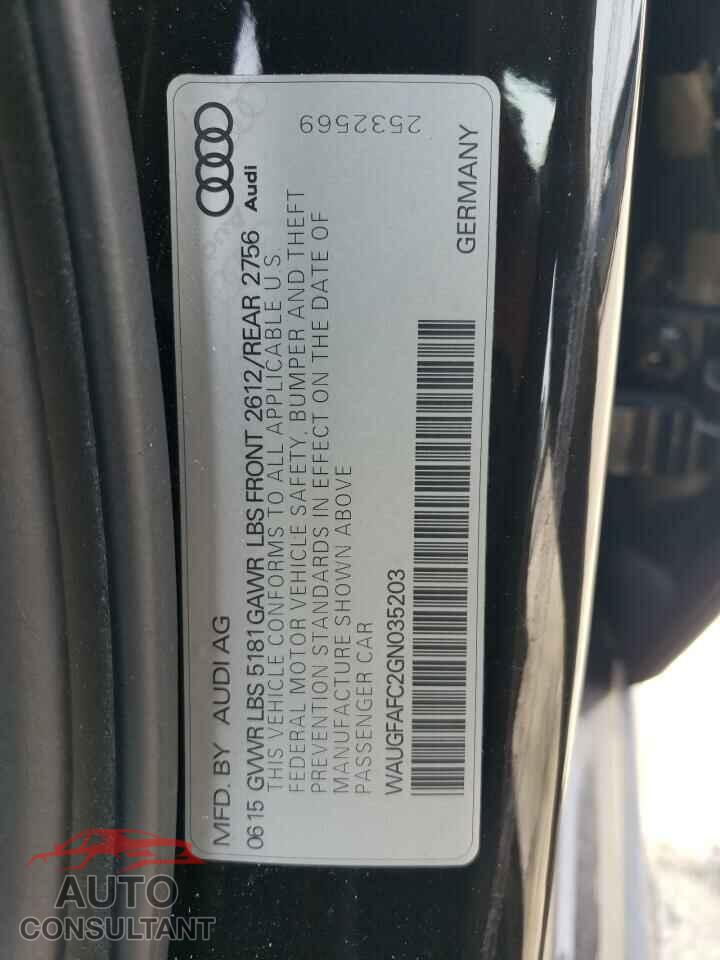 AUDI A6 2016 - WAUGFAFC2GN035203