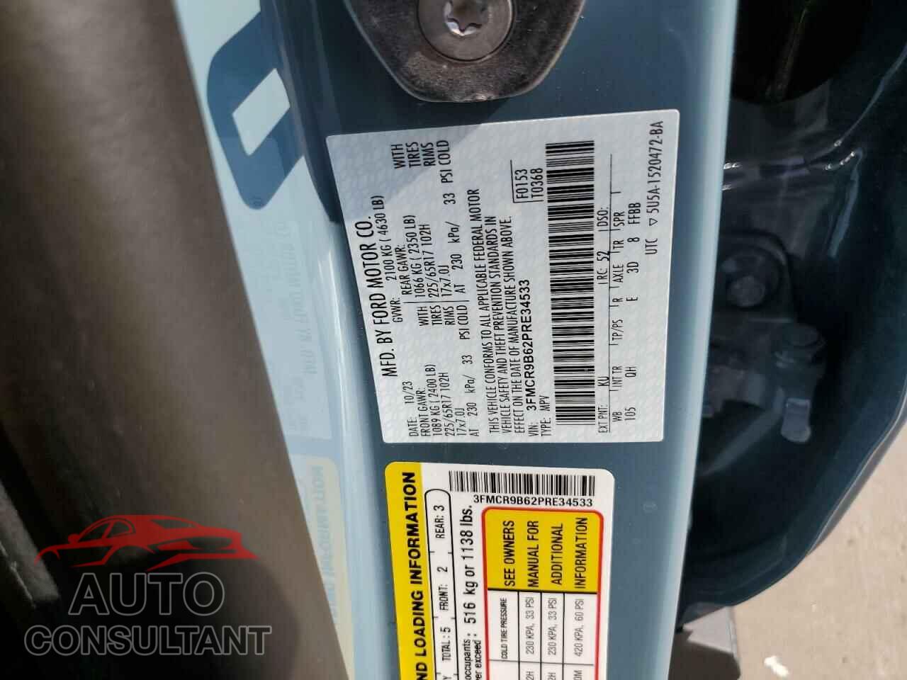 FORD BRONCO 2023 - 3FMCR9B62PRE34533