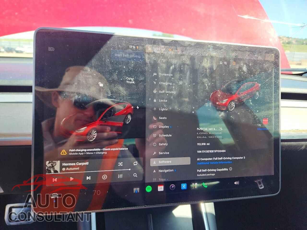TESLA MODEL 3 2018 - 5YJ3E1EB7JF133484