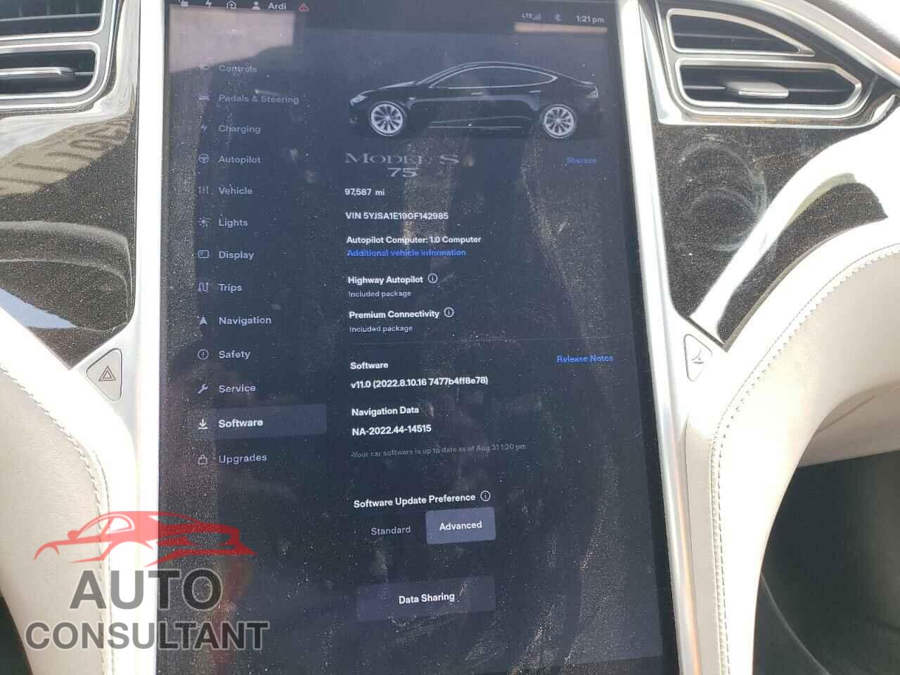 TESLA MODEL S 2016 - 5YJSA1E19GF142985