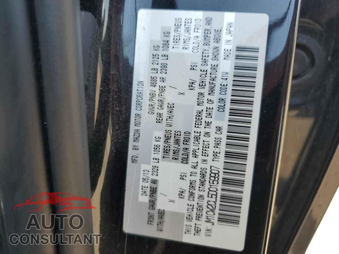 MAZDA 5 2013 - JM1CW2CL5D0159907