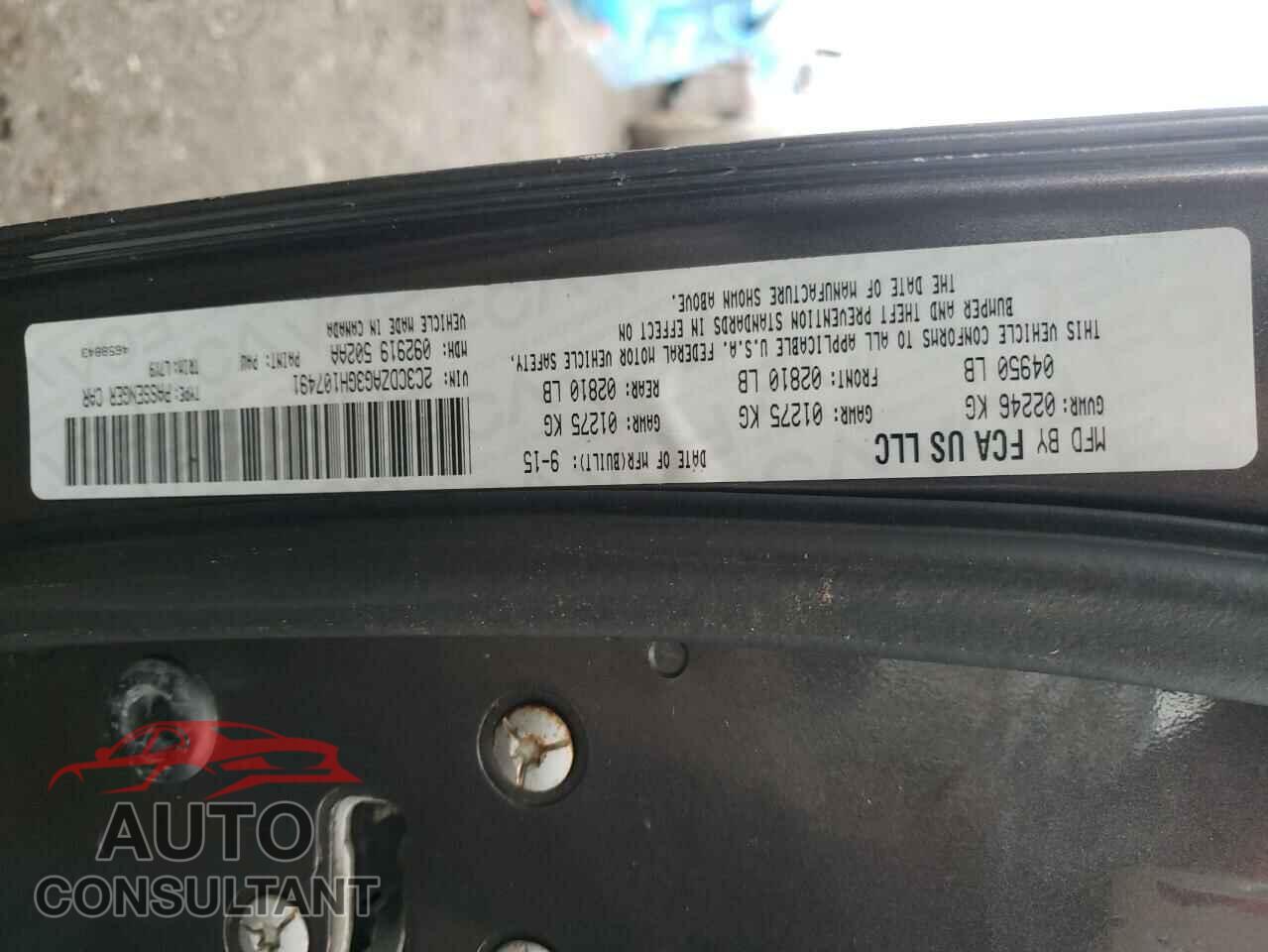 DODGE CHALLENGER 2016 - 2C3CDZAG3GH107491