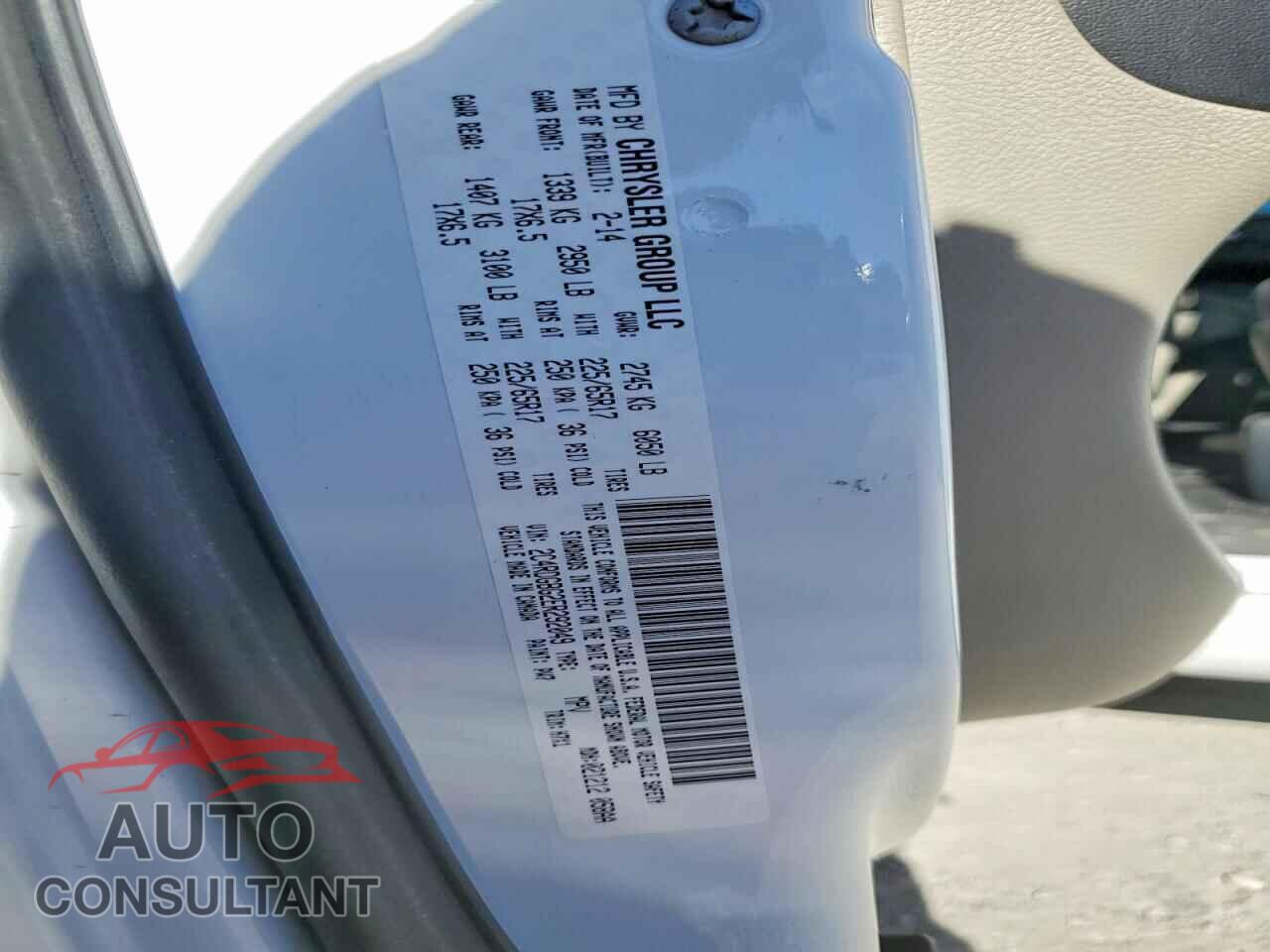 DODGE CARAVAN 2014 - 2C4RDGBG2ER292049