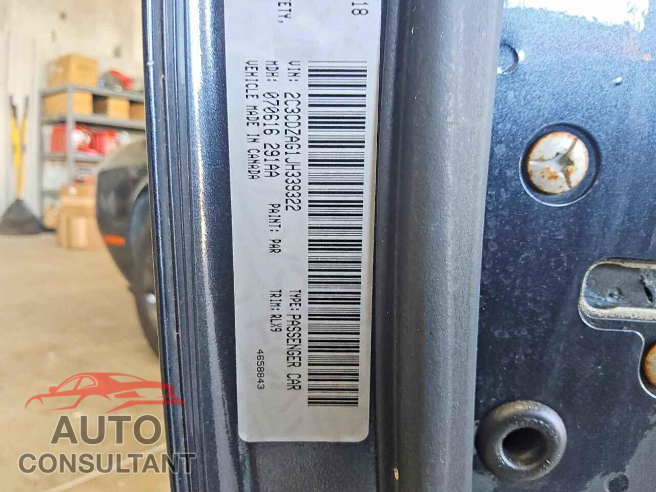 DODGE CHALLENGER 2018 - 2C3CDZAG1JH339322