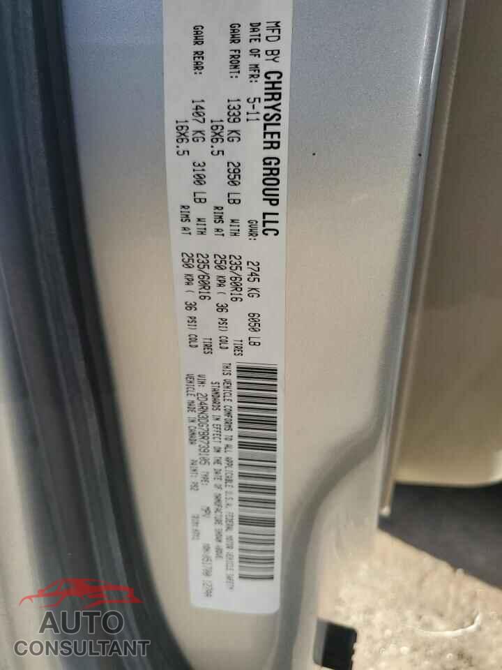 DODGE CARAVAN 2011 - 2D4RN3DG7BR739105