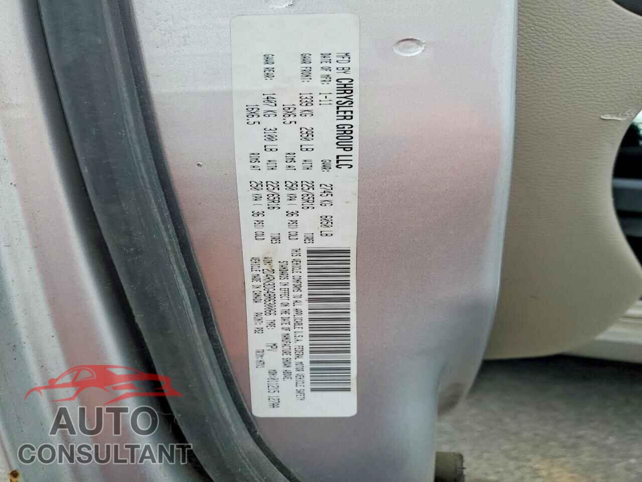 DODGE CARAVAN 2011 - 2D4RN3DG4BR630066