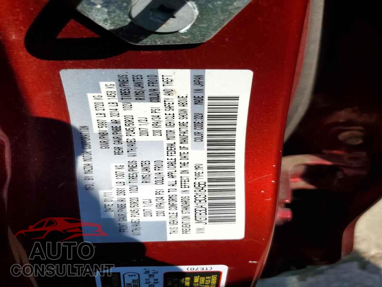 MAZDA CX-9 2011 - JM3TB3DA1B0318456