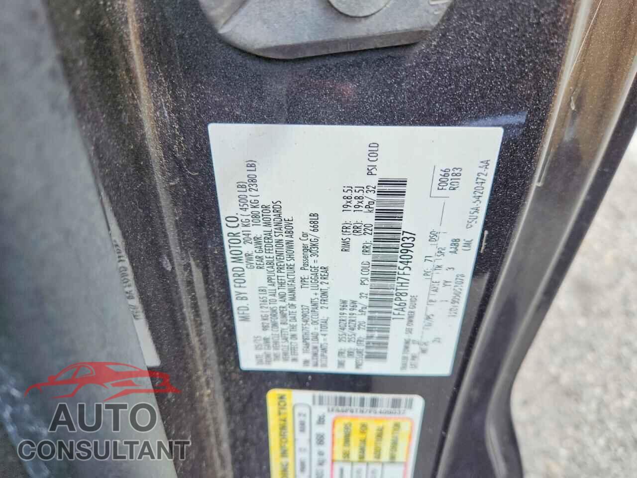FORD MUSTANG 2015 - 1FA6P8TH7F5409037