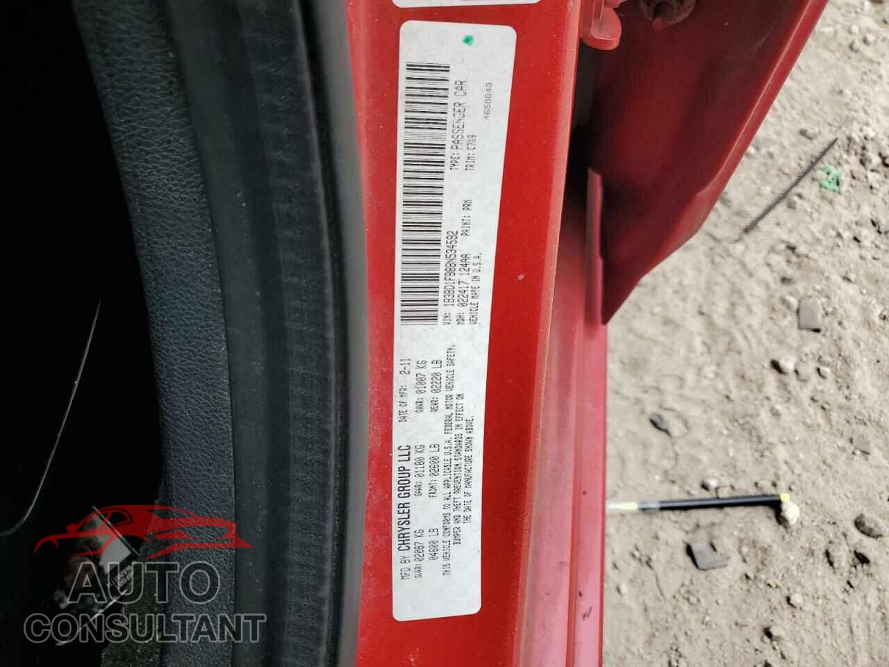 DODGE AVENGER 2011 - 1B3BD1FB8BN534592