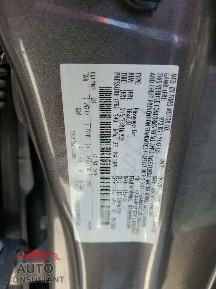 FORD FOCUS 2012 - 1FAHP3F27CL450763