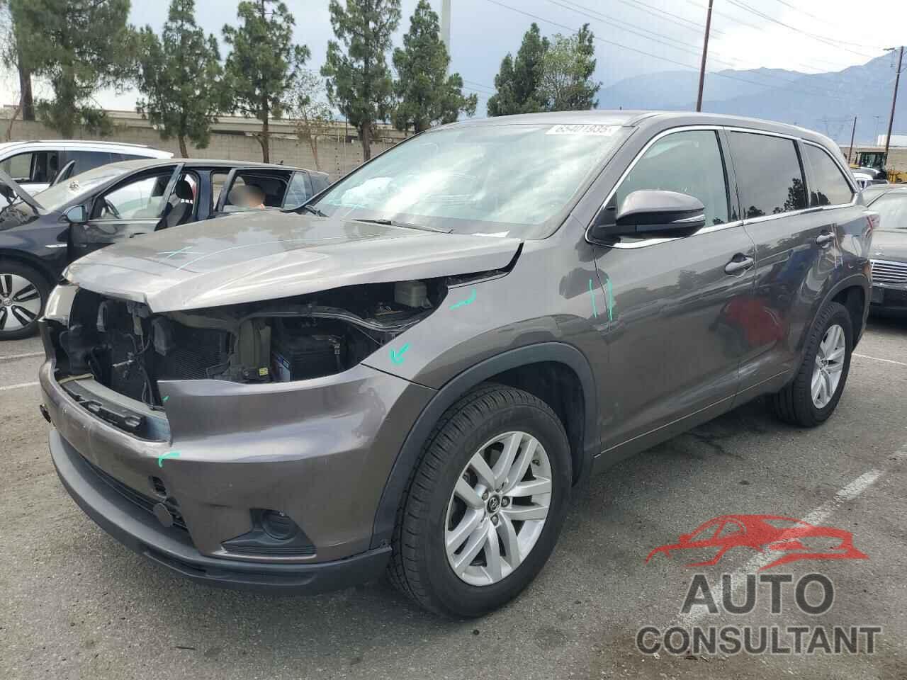 TOYOTA HIGHLANDER 2016 - 5TDZKRFH9GS185479