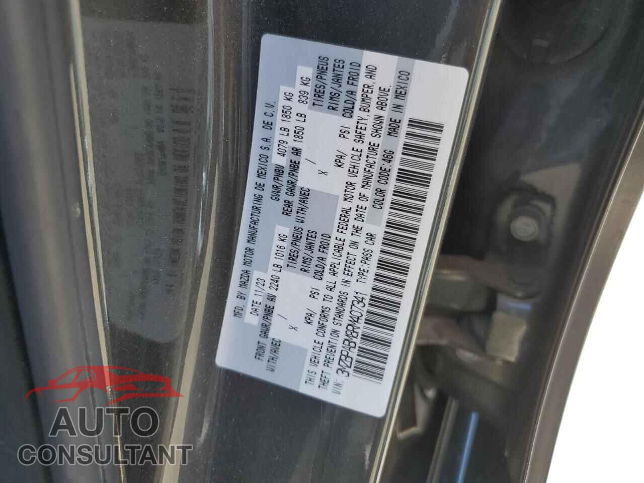 MAZDA 3 SELECT S 2024 - 3MZBPABM8RM407341