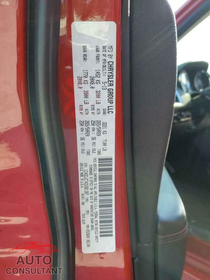DODGE DURANGO 2013 - 1C4SDJCT4DC681387