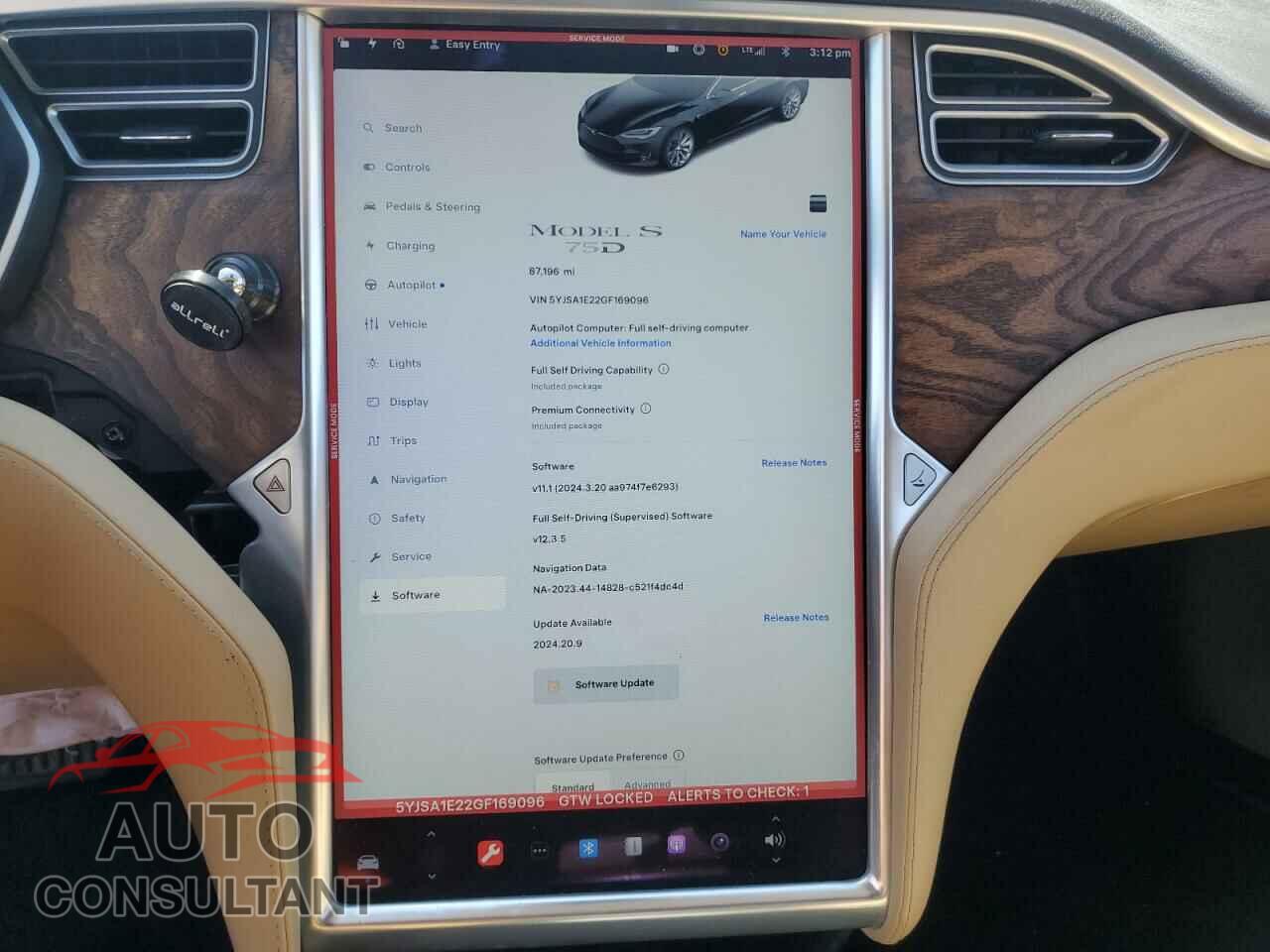 TESLA MODEL S 2016 - 5YJSA1E22GF169096