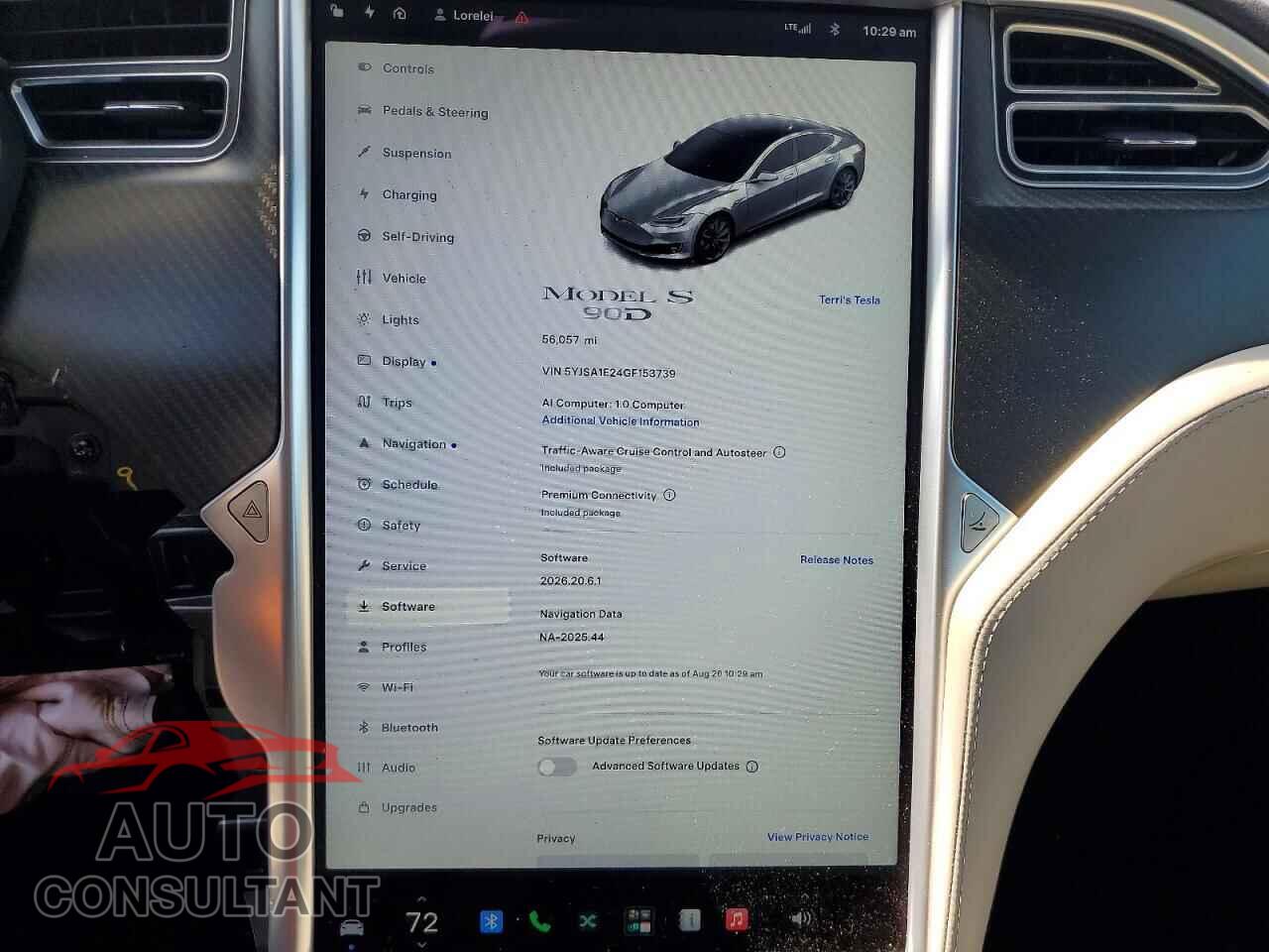 TESLA MODEL S 2016 - 5YJSA1E24GF153739