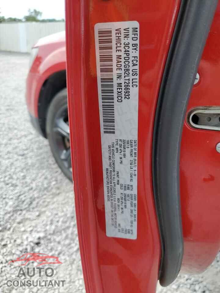 DODGE JOURNEY 2020 - 3C4PDCGB2LT266932