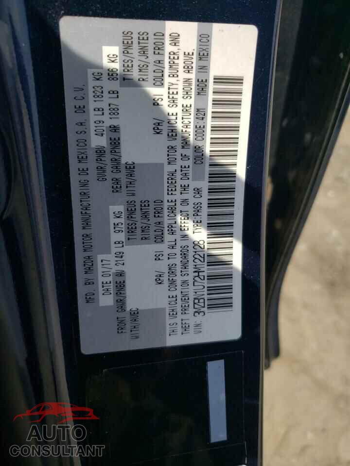 MAZDA 3 2017 - 3MZBN1U72HM122128