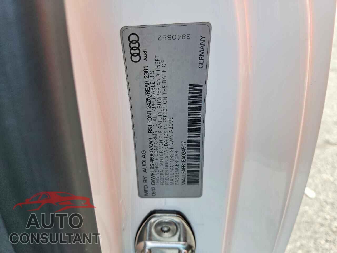 AUDI A5 2014 - WAULFAFR1EA024507
