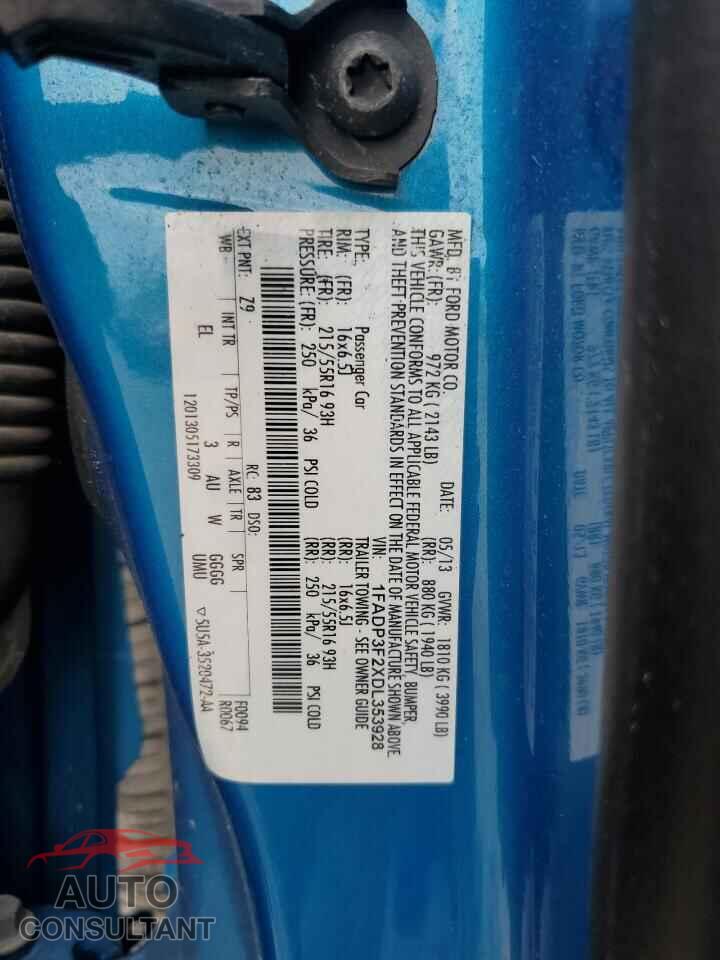 FORD FOCUS 2013 - 1FADP3F2XDL353928