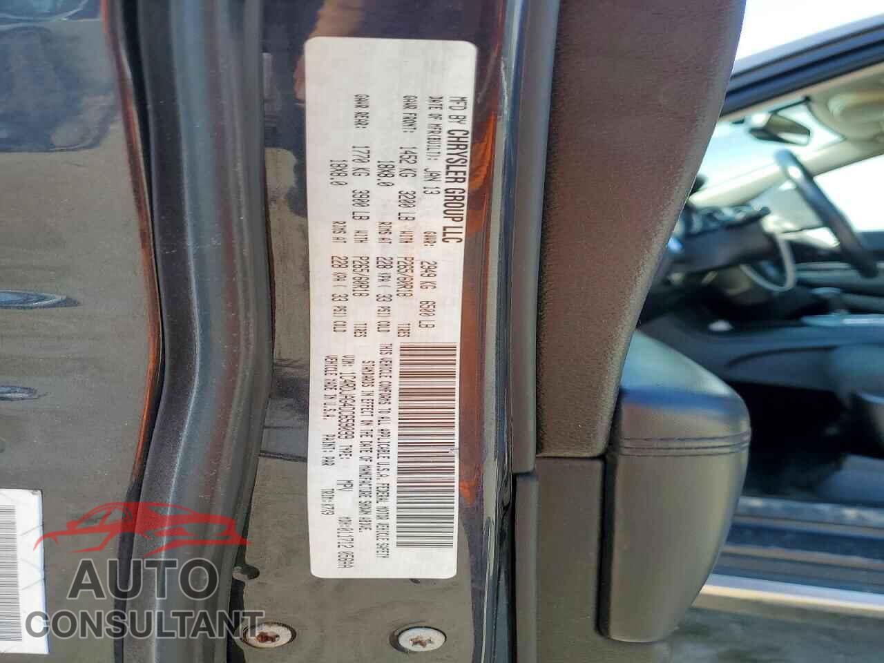 DODGE DURANGO 2013 - 1C4RDJAG4DC659099