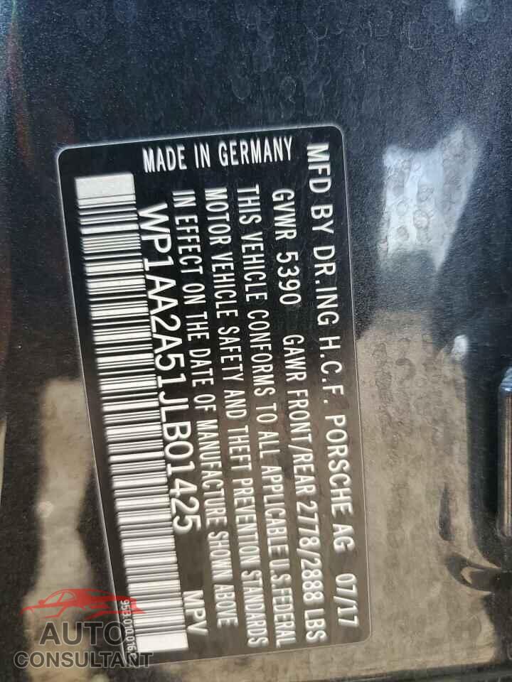 PORSCHE MACAN 2018 - WP1AA2A51JLB01425