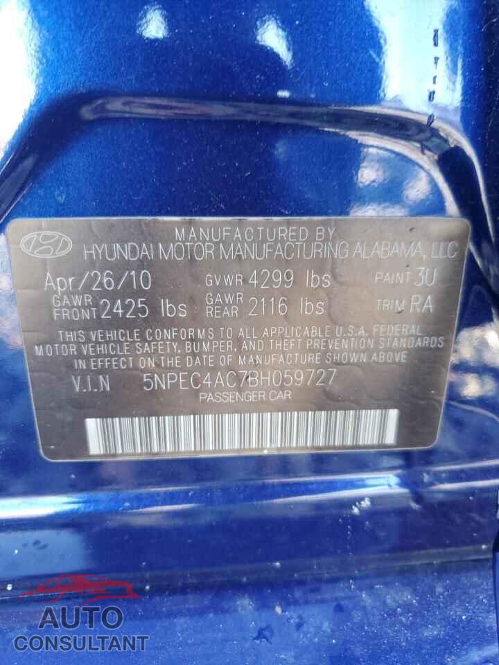 HYUNDAI SONATA 2011 - 5NPEC4AC7BH059727
