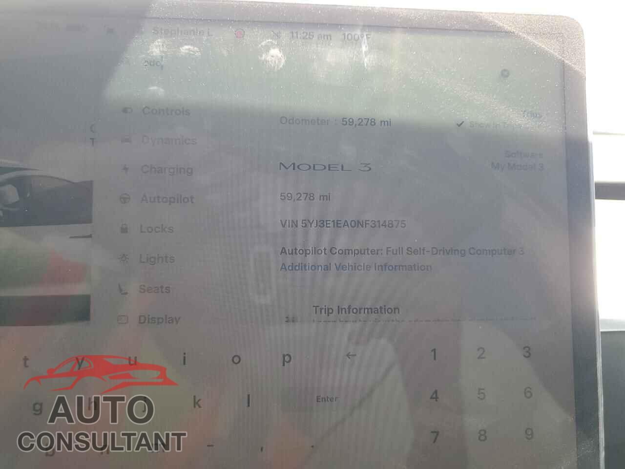TESLA MODEL 3 2022 - 5YJ3E1EA0NF314875