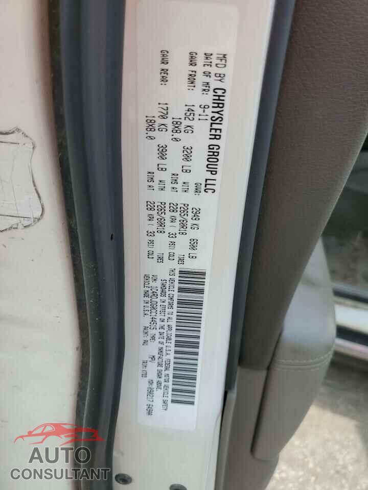 DODGE DURANGO 2012 - 1C4RDJDG0CC144515