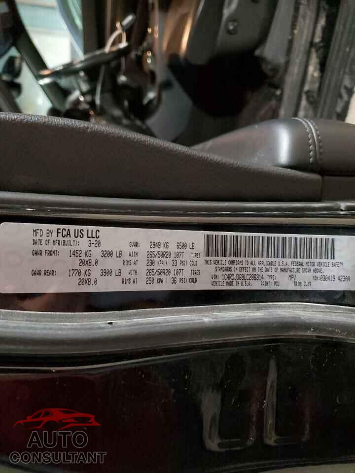 DODGE DURANGO 2020 - 1C4RDJDG9LC286314