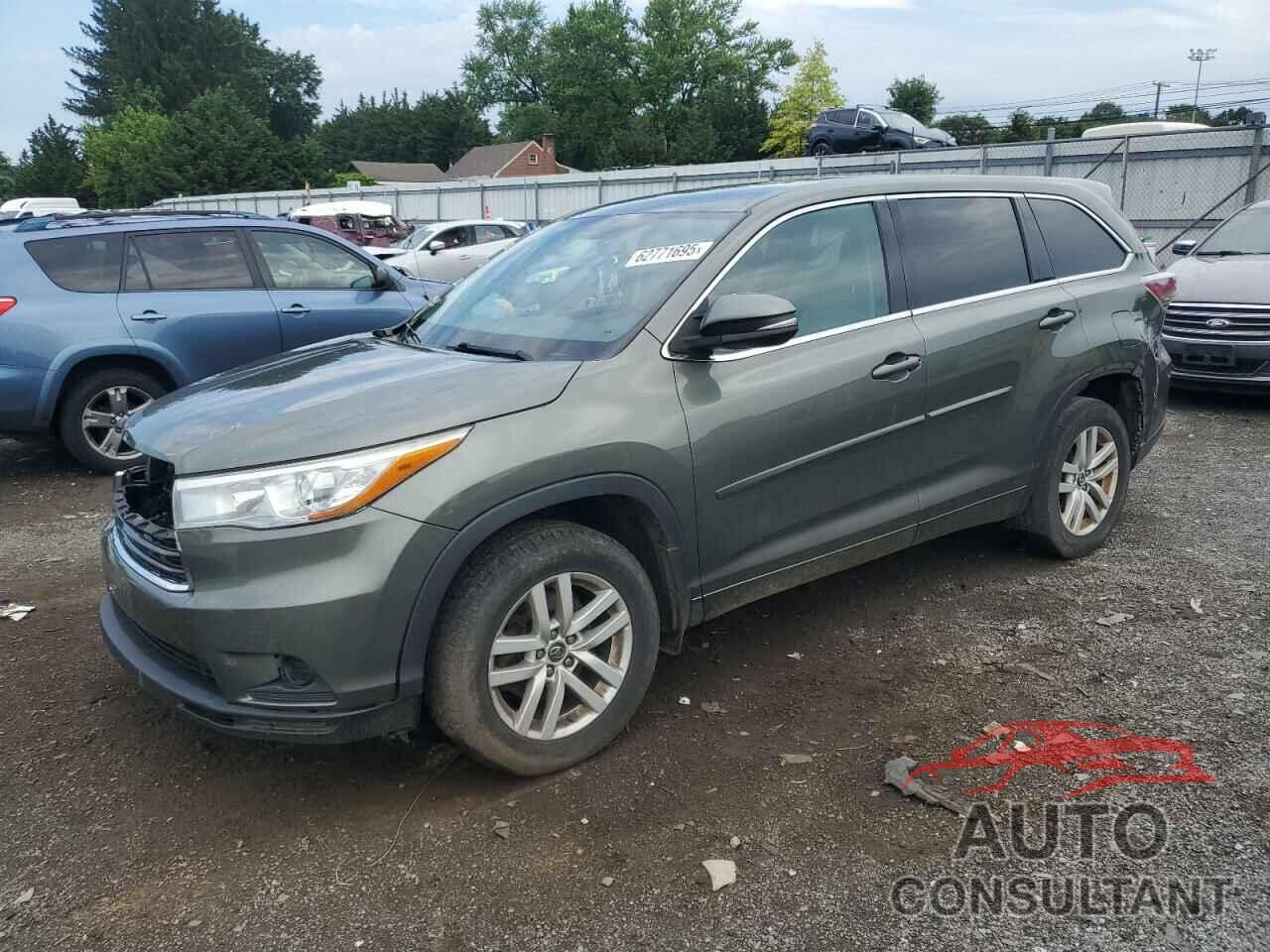 TOYOTA HIGHLANDER 2016 - 5TDBKRFH9GS285356
