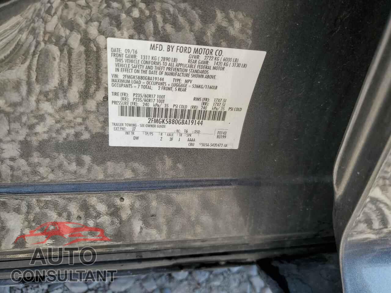FORD FLEX 2016 - 2FMGK5B80GBA19144
