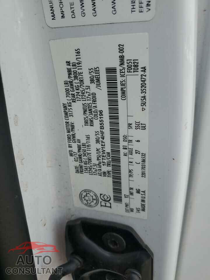 FORD F-150 2017 - 1FTEW1EF4HFB55196