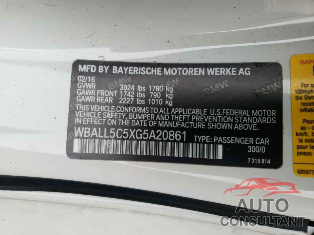 BMW Z4 2016 - WBALL5C5XG5A20861