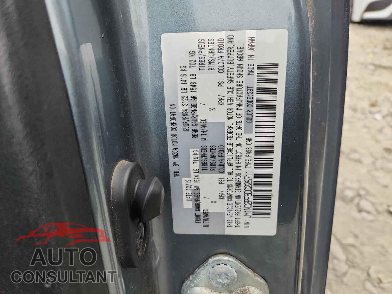 MAZDA MX5 2013 - JM1NC2PF8D0228711