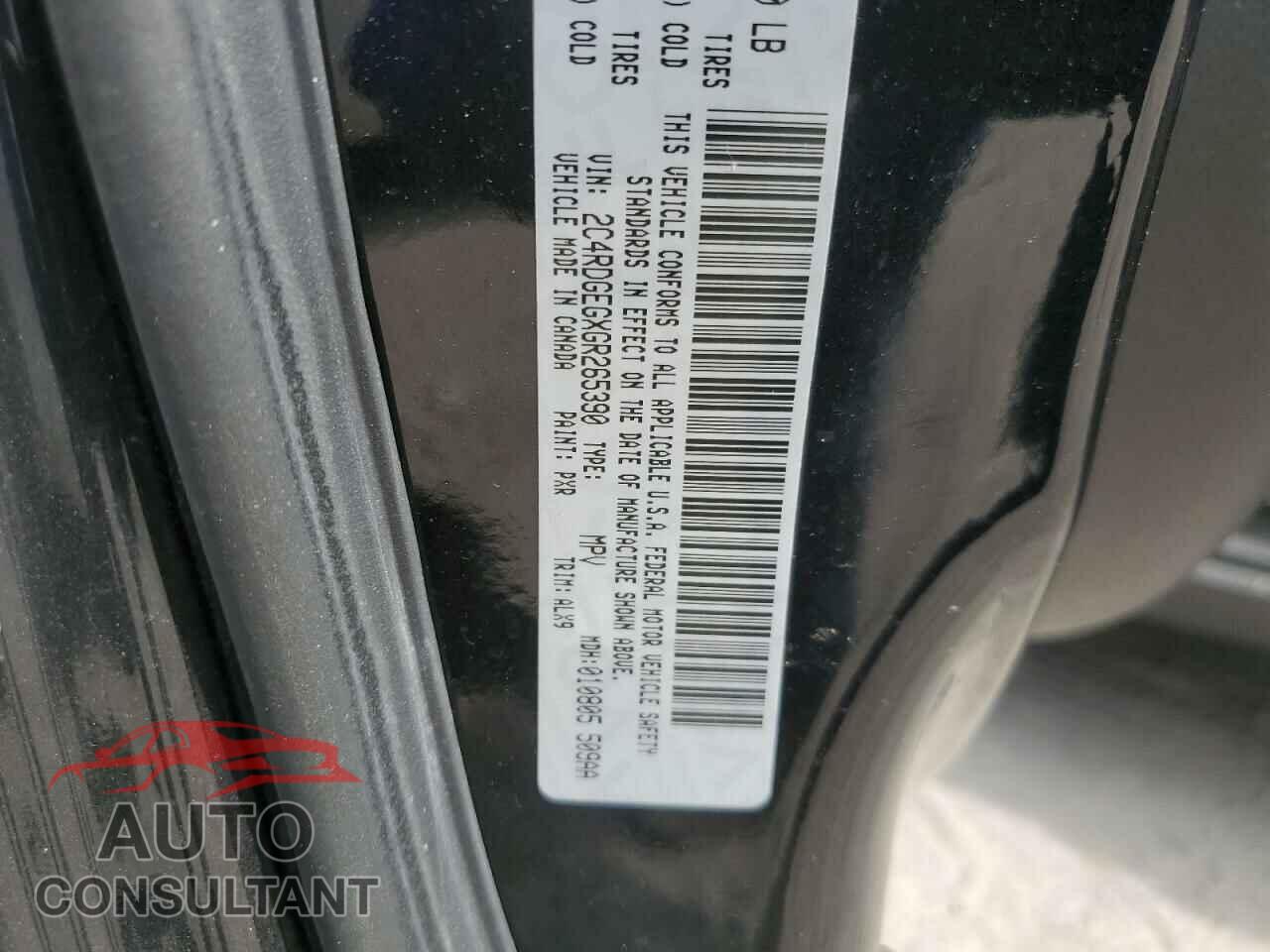 DODGE CARAVAN 2016 - 2C4RDGEGXGR265390